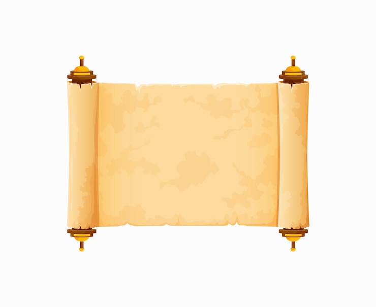 Vecteur cadre de jeu d'arcade rouleau de papyrus égyptien ancien