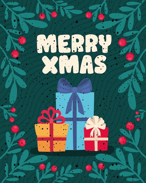 Cadre Joyeux Noël Vecteur Premium