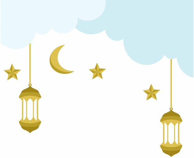 Vecteur le cadre de la lanterne du ramadan illustration de fond