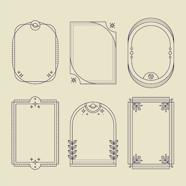 Cadre linéaire minimaliste de conception plate