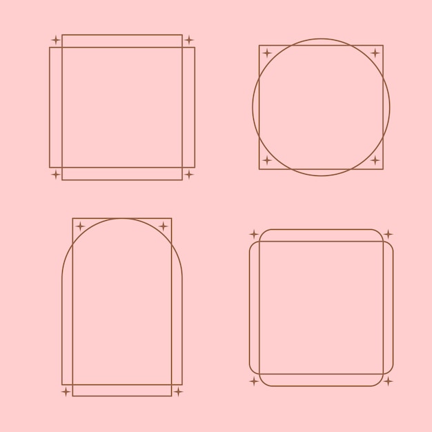 Cadre linéaire minimaliste de conception plate