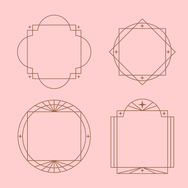 Cadre linéaire minimaliste de conception plate