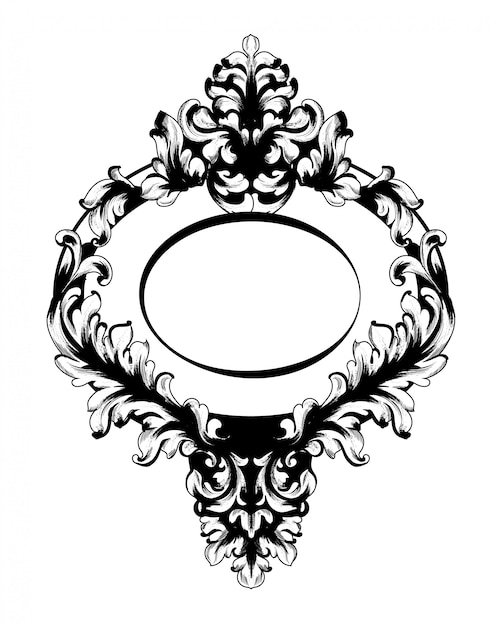 Cadre De Miroir Baroque Vintage