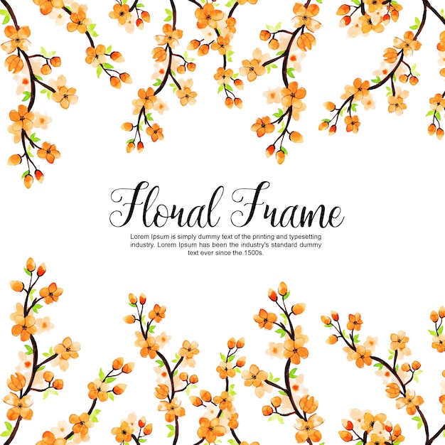 Cadre multi-usages aquarelle cadre floral