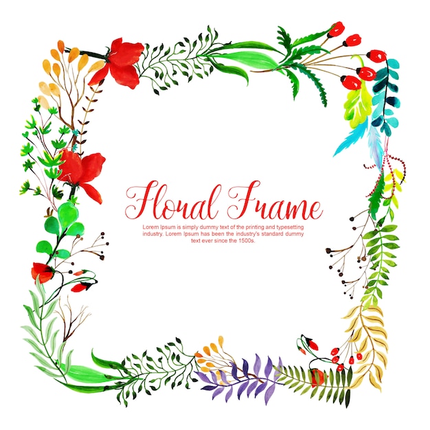 Cadre Multi-usages Aquarelle Cadre Floral