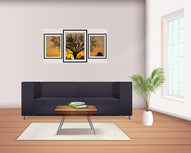 Cadre mural de nature de luxe et conception de chambre à coucher