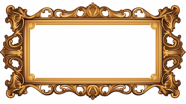 Vecteur un cadre en or avec un dessin décoratif