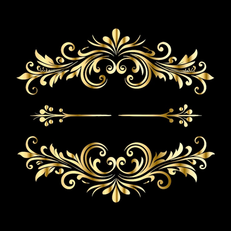 Vecteur cadre orné vectoriel dans le style victorien élément orné pour la conception motif ornemental pour le mariage en