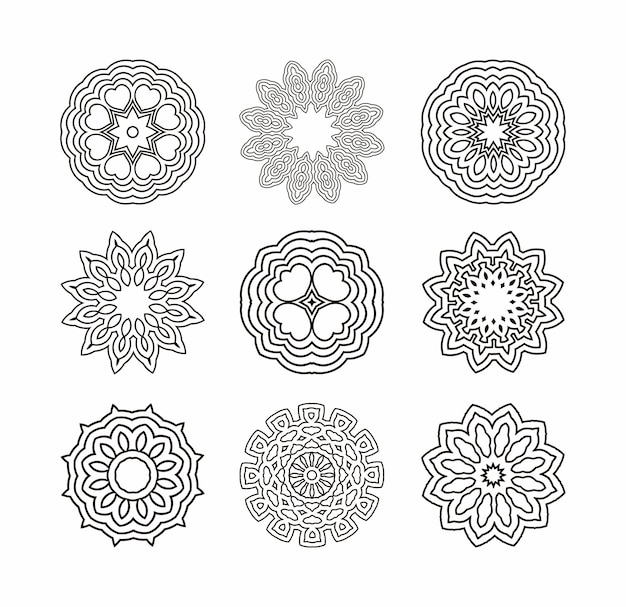 Cadre D'ornement Circulaire Motif Circulaire De Motifs Traditionnels Et D'anciens Ornements Orientaux Arrière-plan Dessiné à La Main