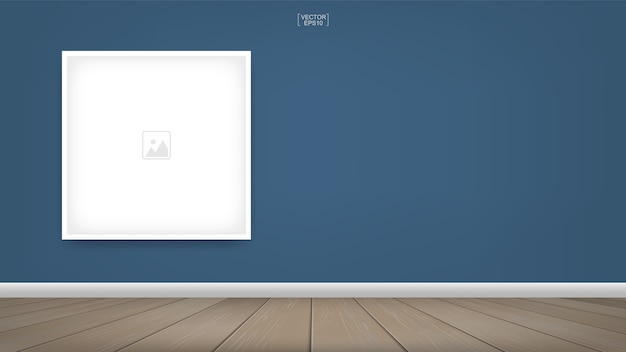 Vecteur cadre photo dans le fond de l'espace de la pièce.