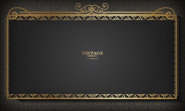 Vecteur cadre de planche vintage de luxe
