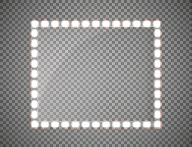 Cadre Rectangle Avec Effets De Lumière.