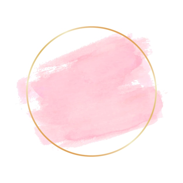 Cadre simple doré tache aquarelle