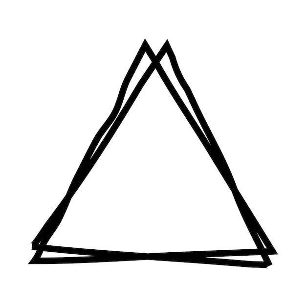 Cadre triangulaire géométrique avec décalage