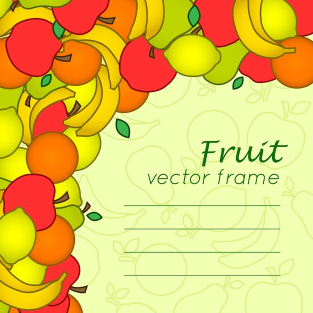 Vecteur cadre de vecteur de fruits