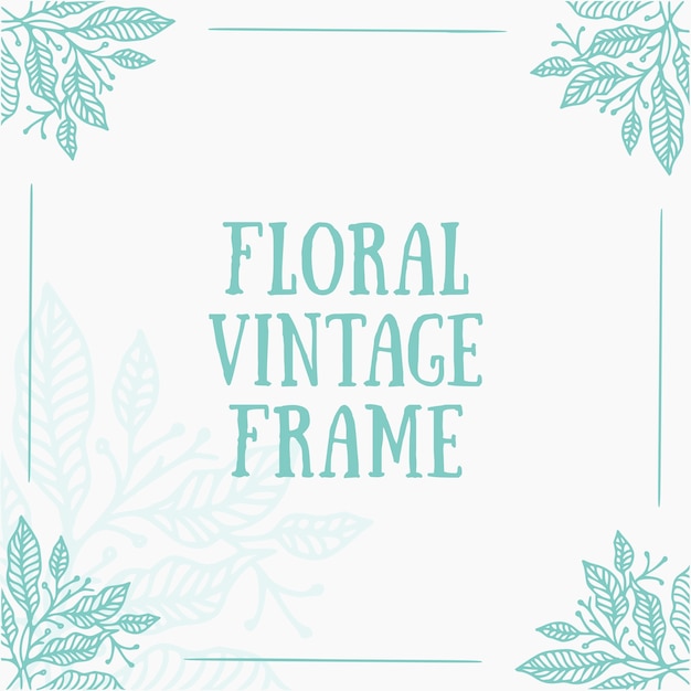 Cadre Vintage Floral