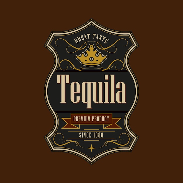 Cadre Vintage Pour La Tequila