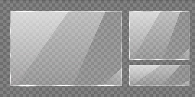 Cadres de bannières en verre rectangle brillant