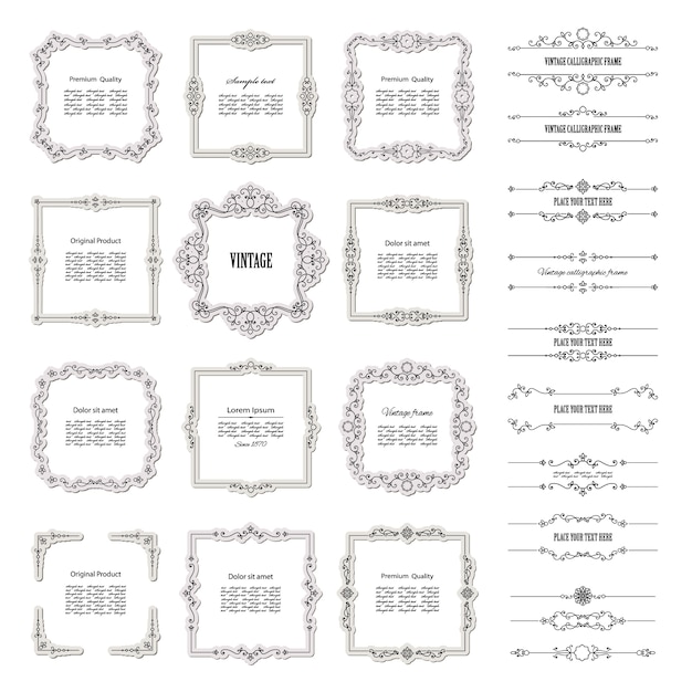 Vecteur cadres et bordures