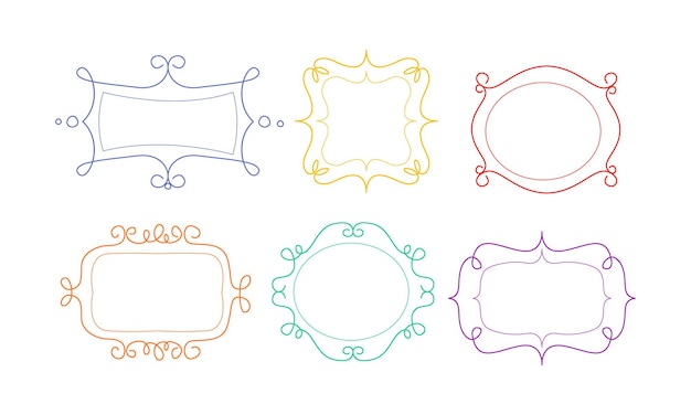 Des Cadres Décoratifs De Différentes Formes Avec Un Espace Pour Les éléments De Conception De Texte Peuvent être Utilisés Pour La Bannière