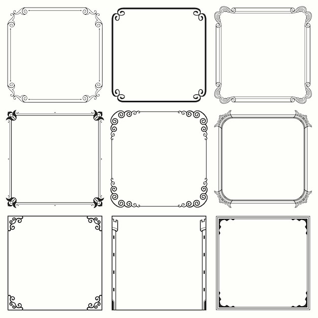 Cadres décoratifs vectoriels (ensemble 42)