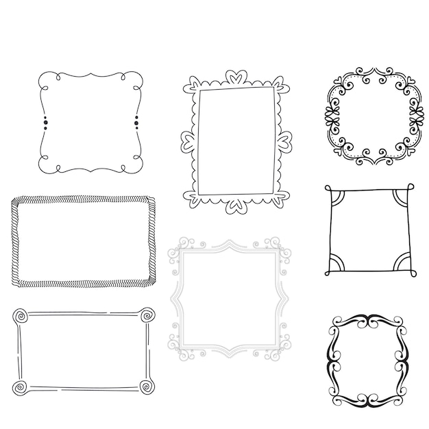 Cadres or décoratifs Cadre ornemental calligraphique rétro Ornement rectangle vintage Ornement et ornement