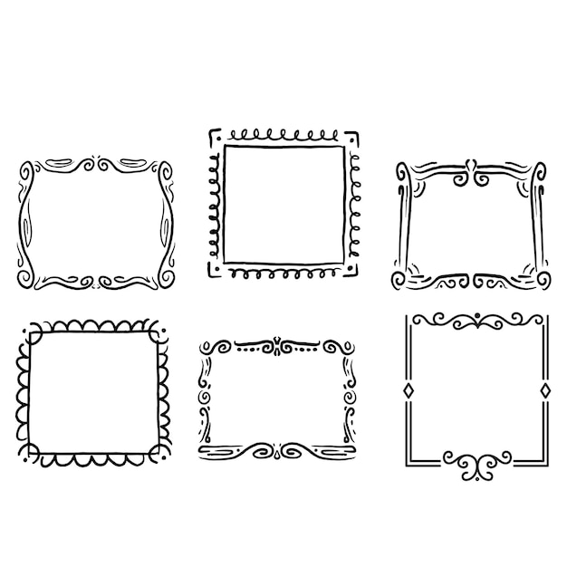 Cadres or décoratifs Cadre ornemental calligraphique rétro Ornement rectangle vintage Ornement et ornement