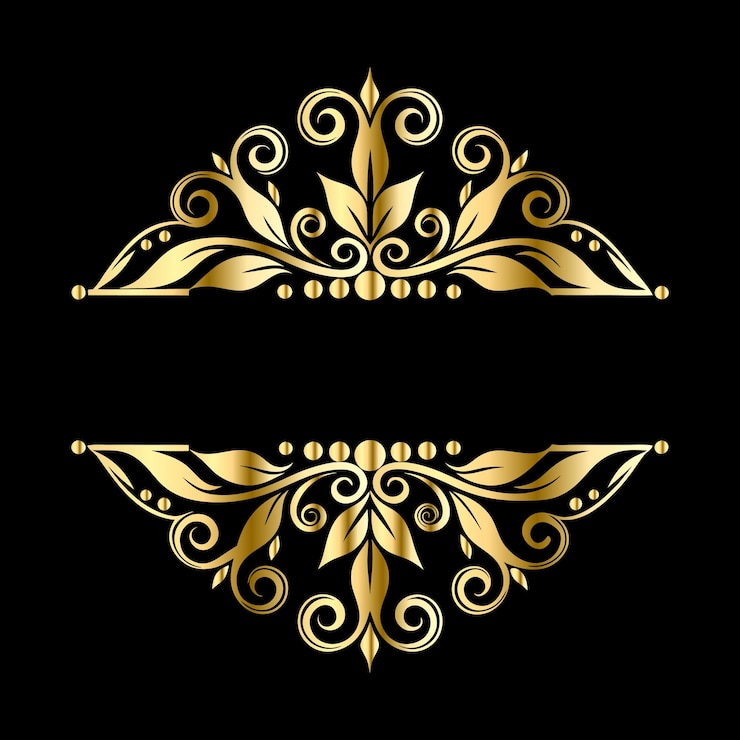 Vecteur cadres ornementaux vintage motifs rococo amp lignes botaniques courbes dans le design de forme