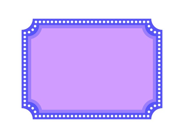 Vecteur des cadres plats vintage violets au design plat