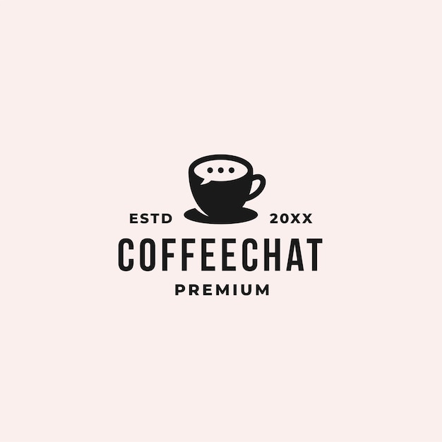 Vecteur café de chat et de conversation avec bulle de chat