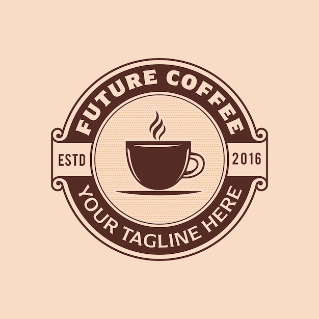 Vecteur café et collection de badges logo vintage