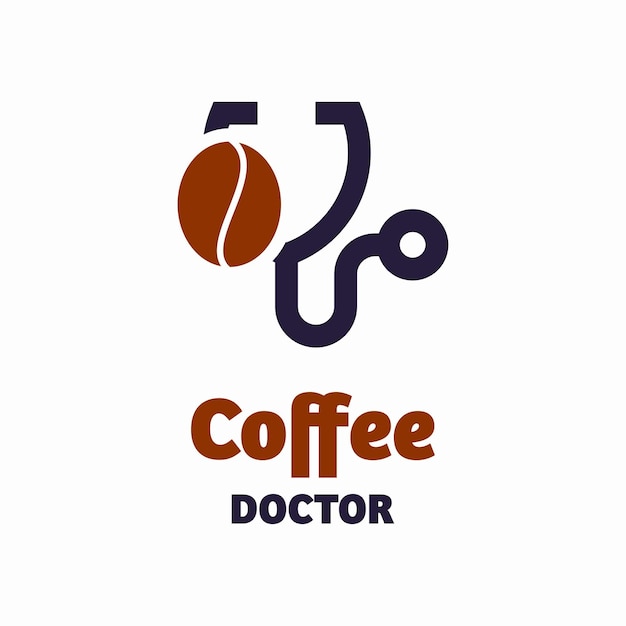 Vecteur café docteur logo