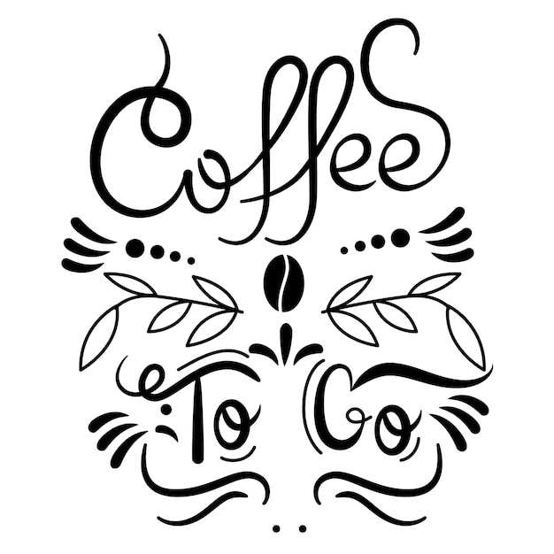 Vecteur café à emporter lettrage pour gobelet jetable emblème de lettrage cite le texte hot street drink trendy graffiti style