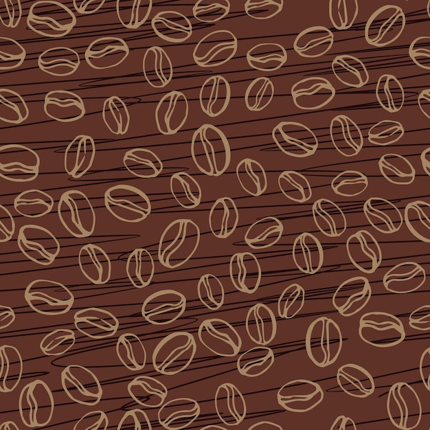 Café Grains Transparente Motif Vecteur Café Fond