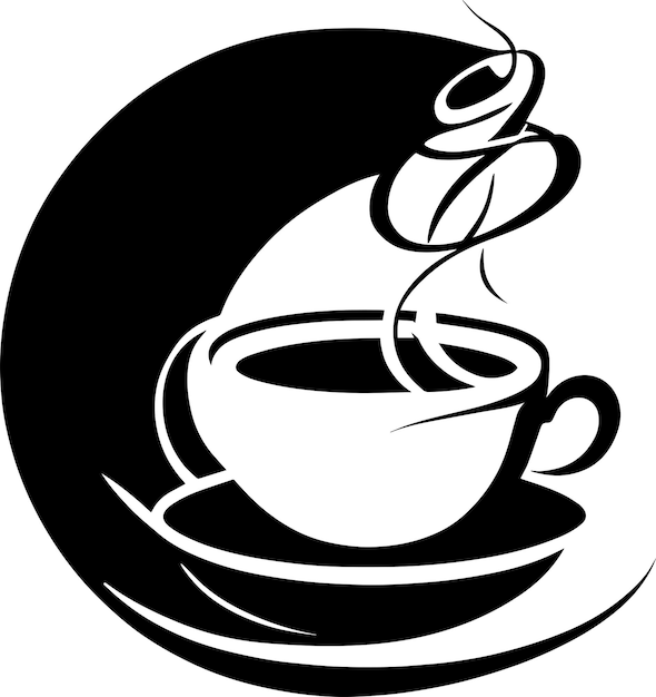 Café Logo Style Design Monochrome