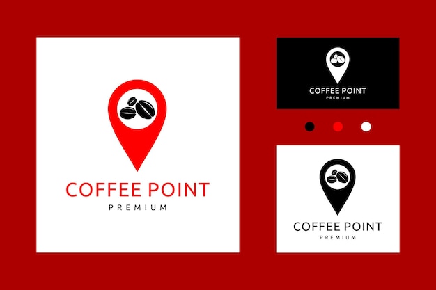 Vecteur café point icône logo template design inspiration vectorielle