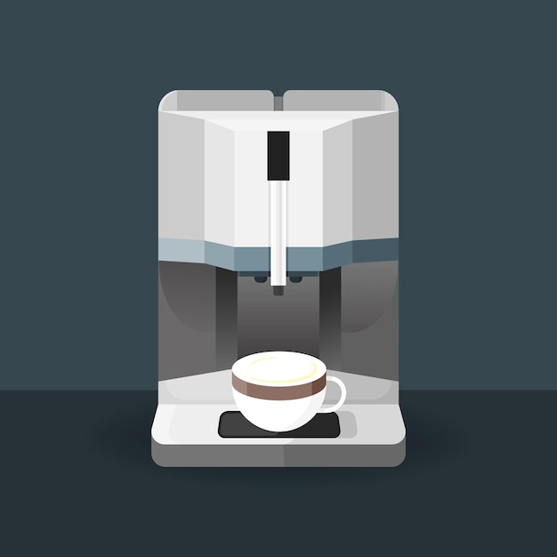 Cafetière Réaliste Avec Des Tasses Blanches Sur Fond Blanc Illustration Vectorielle