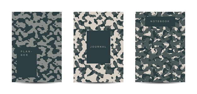 Cahier à Couverture Abstraite Camouflage Militaire Et Armée