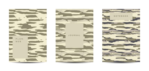 Cahier à Couverture Abstraite Camouflage Militaire Et Armée