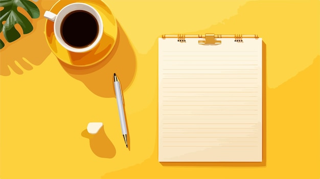 un cahier avec un stylo et un stylo sur la table