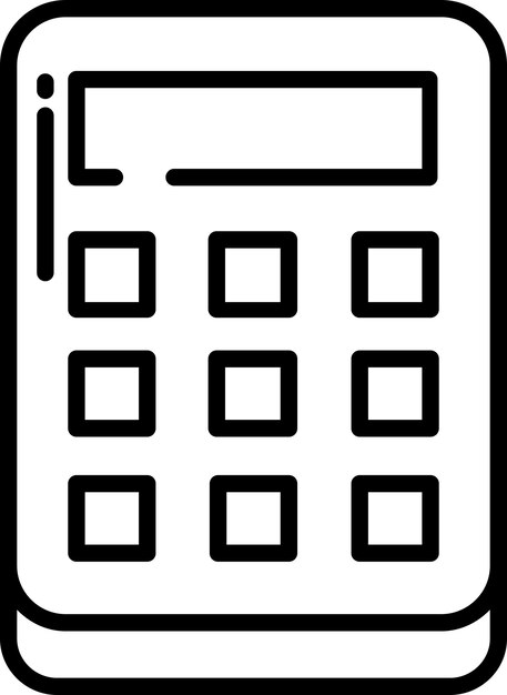 Calculateurs illustration vectorielle de contour solide