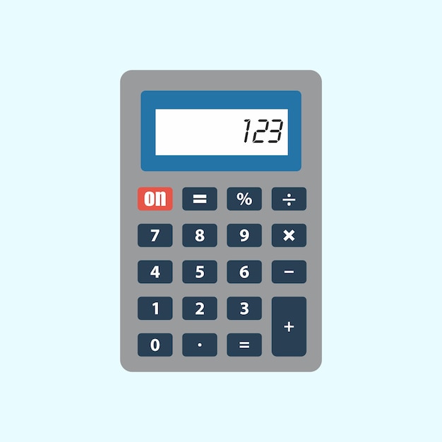 Vecteur une calculatrice avec le chiffre 12 dessus