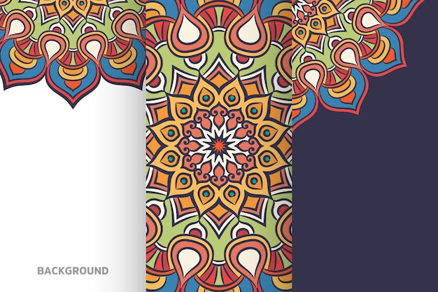Calendrier 2022 avec mandala en style ethnique