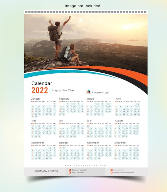 Vecteur calendrier 2022