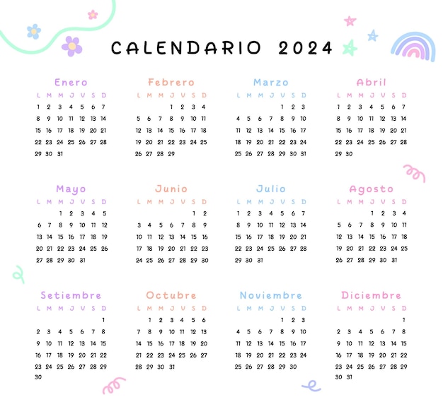 Le Calendrier De 2024 Est Mignon.