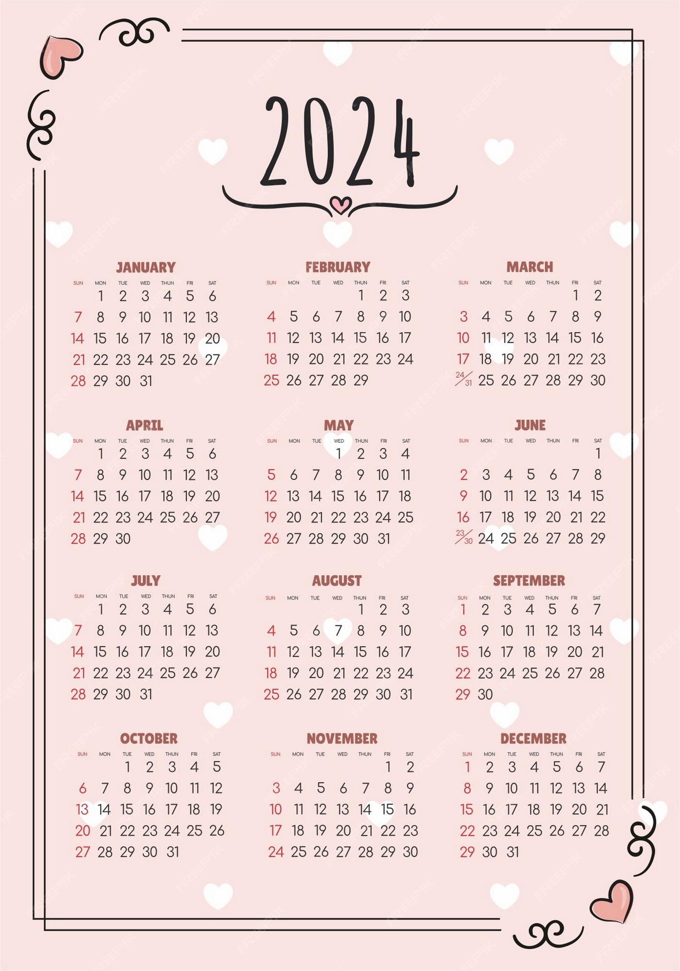 Calendrier 2024 Tous Les Mois Calendrier Des Fêtes Nationales