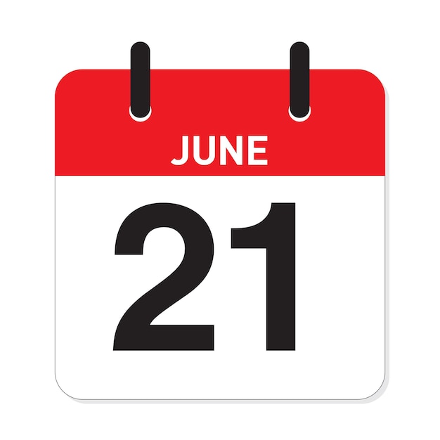 Calendrier 21 juin | Vecteur Premium