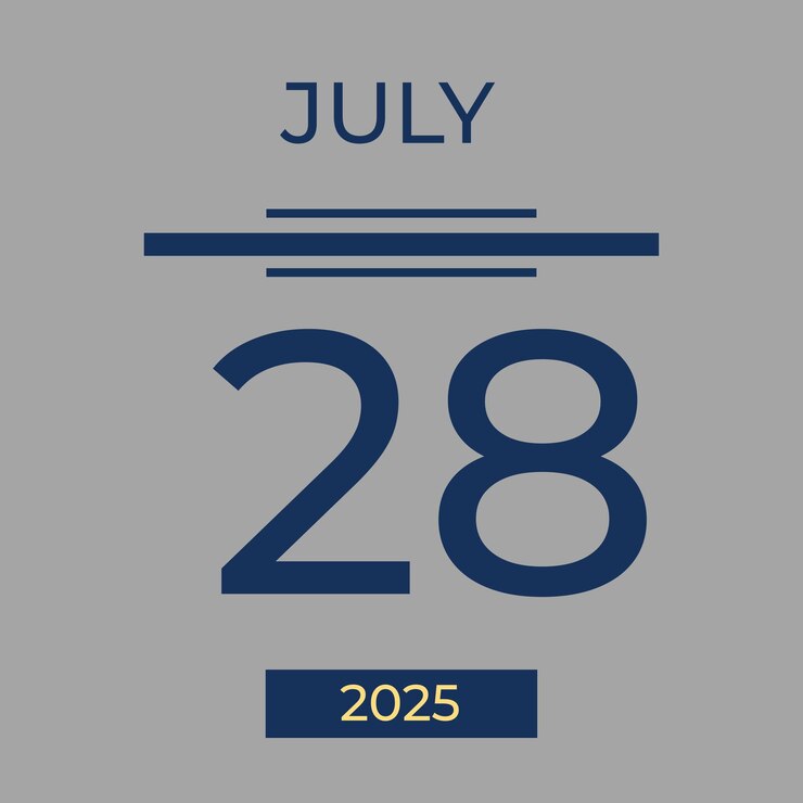 Calendrier de l'année 2025 Mois de juillet