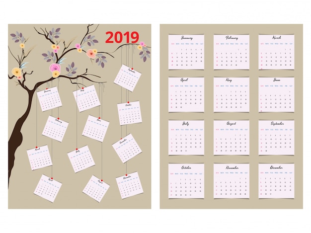 Calendrier Annuel 2019.