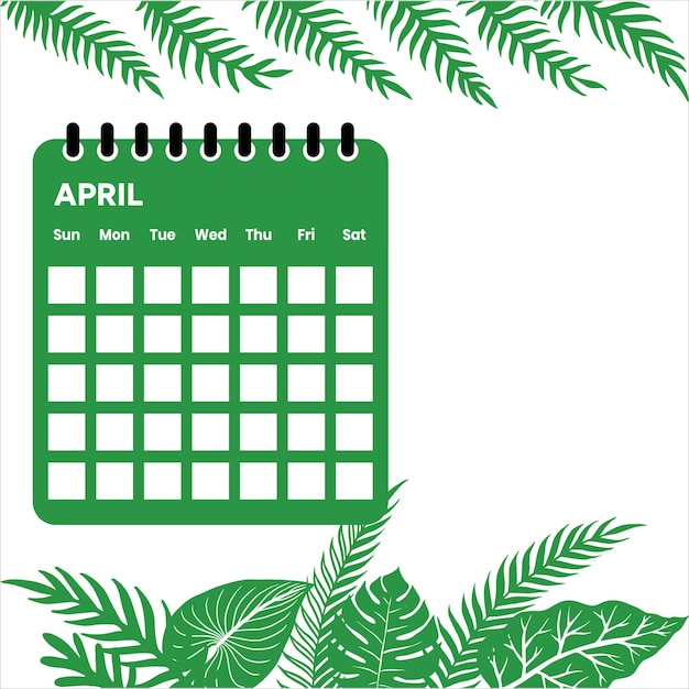 Calendrier Avec Les Feuilles Et Les Anneaux De Papier En Métal Illustration  de Vecteur - Illustration du graphisme, vacances: 32180135